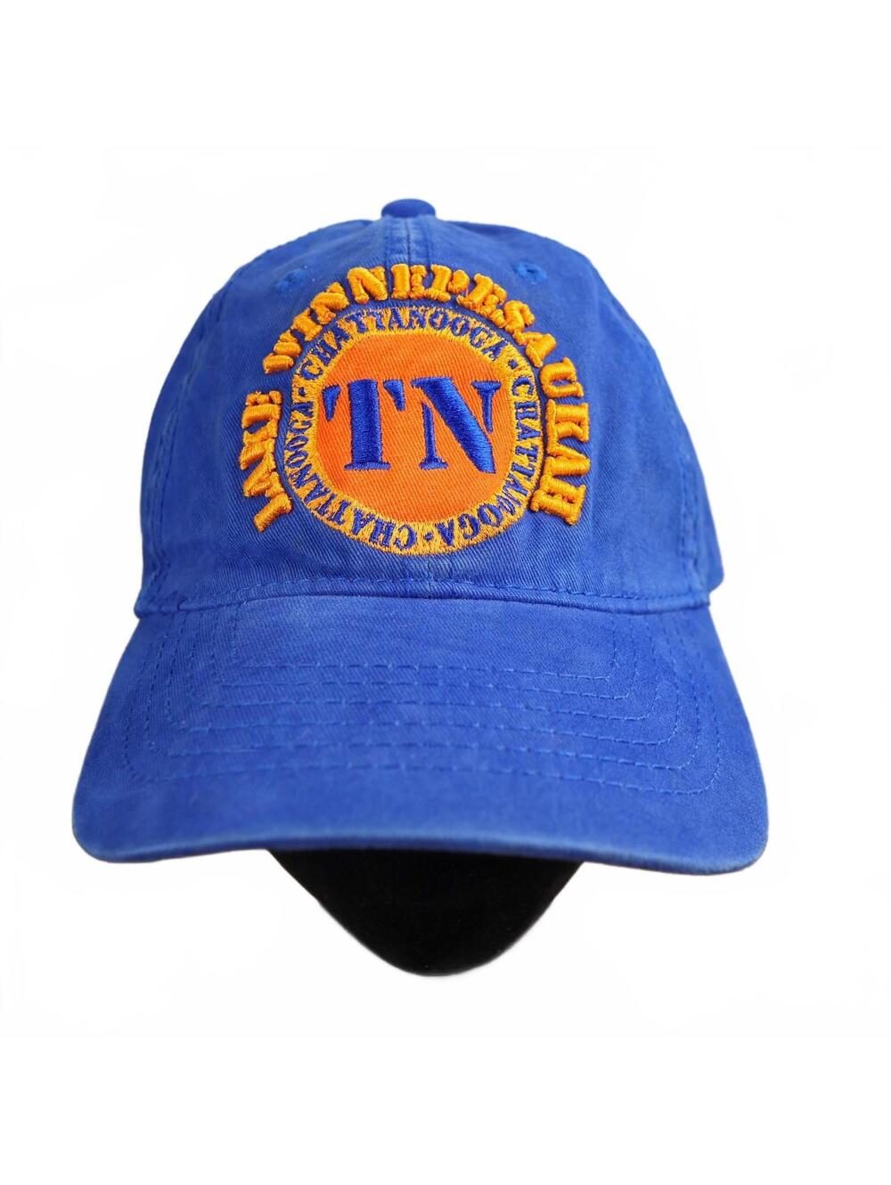 JHats Lake Winnepesaukah Chattanooga TN Blue Orange Embroidered Dad Hat